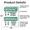 Signmission Shower Eye Bath Bilingual, 18 in W x Rectangle, Vinyl Decal OS-2PACK-EM-D-1824-L-10313 - alternate 2